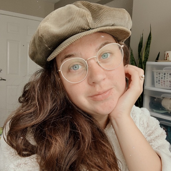 • VINTAGE • army green corduroy baker boy hat - Picture 5 of 5